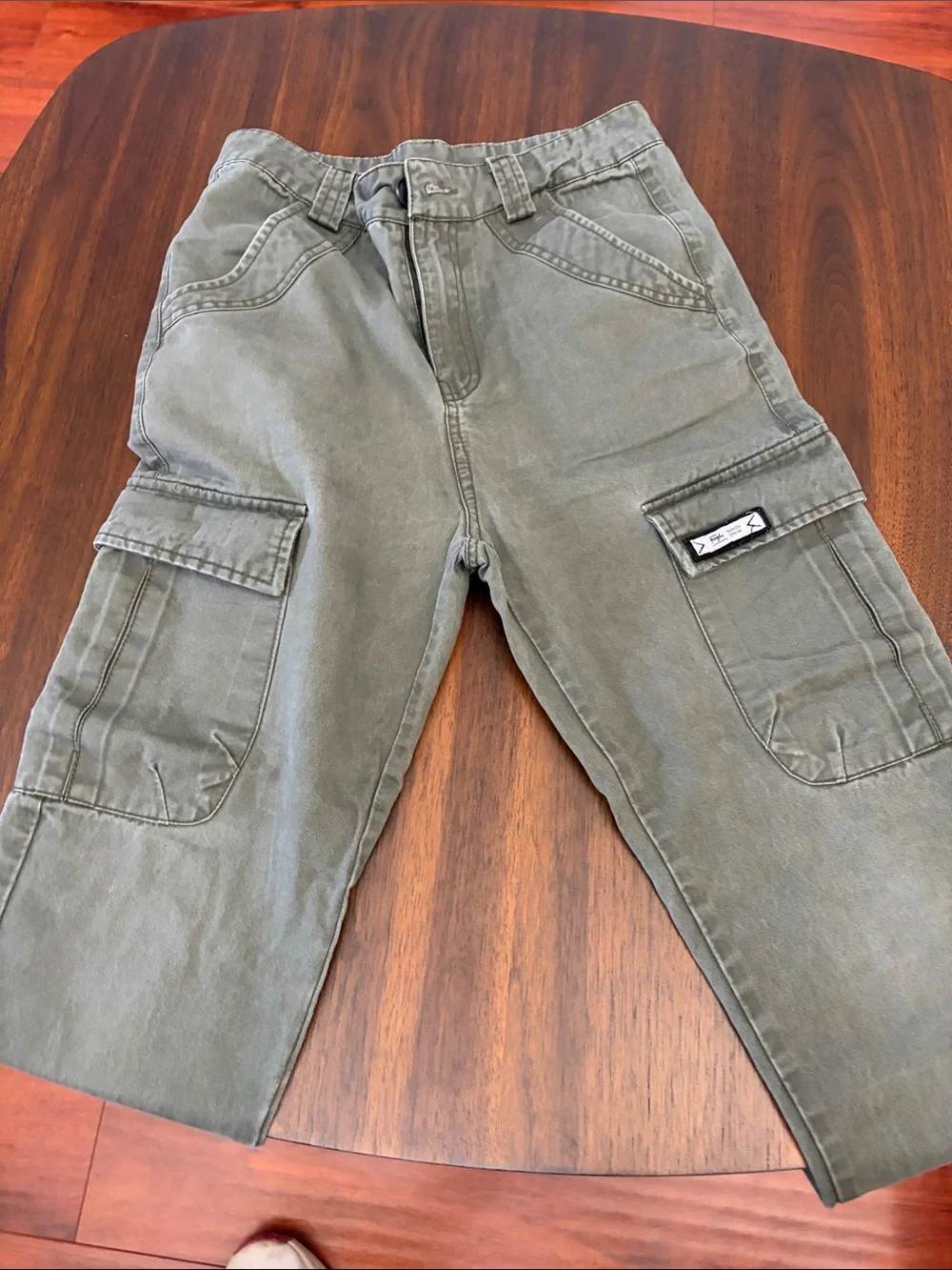 Kids Cargo Pants in Olive Green - Rugged Casual Bottoms